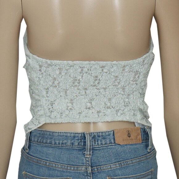 Free People FP One Raya Lace Bandana Top Cropped Smocked Strapless XS - Picture 6 of 7